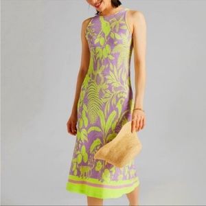 ANTHROPOLOGIE Farm Rio Knit Midi Dress XL